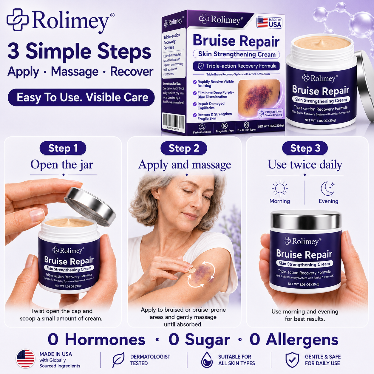 👨⚕️Over 100,000 units sold💕 - Rolimey® cream to repair bruises and strengthen the skin
