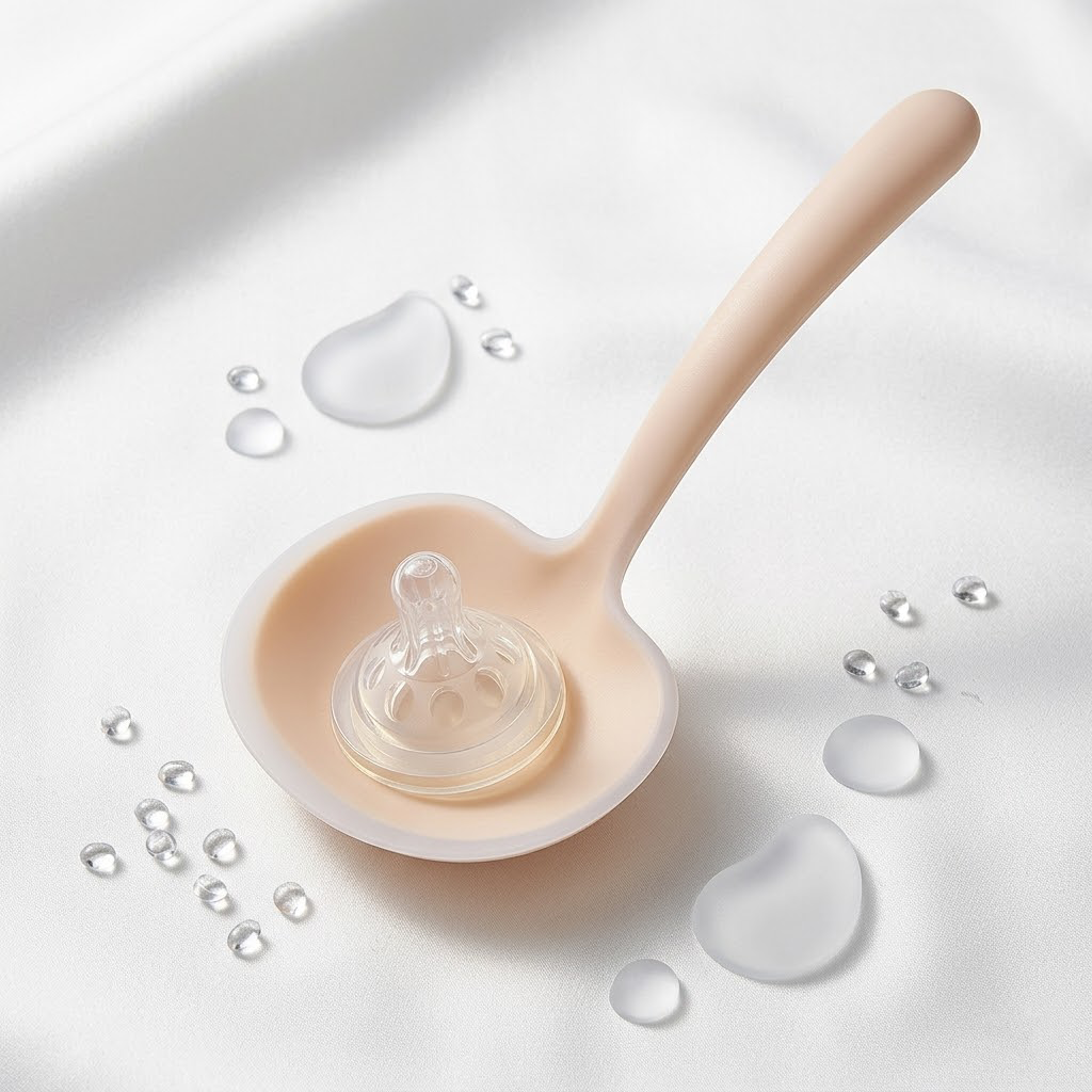 Noveliquecosh Silicone Mushroom Spatula-Ladle Hybrid, Non-Stick Heat Resistant Cooking Turner & Soup Spoon, 2-in-1 Kitchen Utensil for High Temperature Sautéing and Serving
