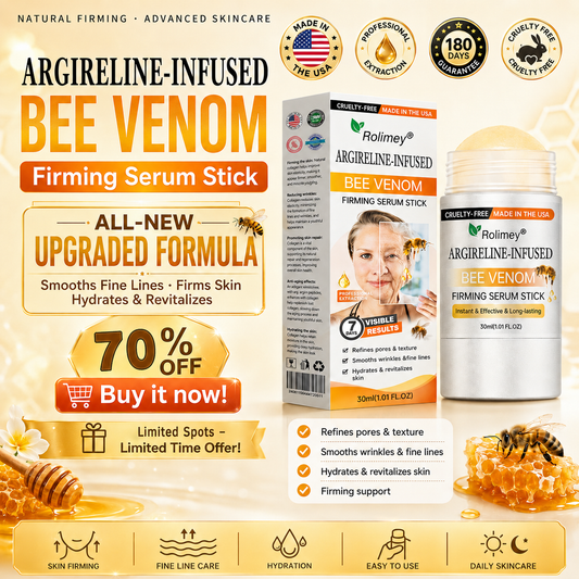 🥰Made and Shipped from the USA🇺🇸 Rolimey® Argireline-Infused Bee Venom Firming Serum Stick (⏳LAST DAY 70% OFF)✨