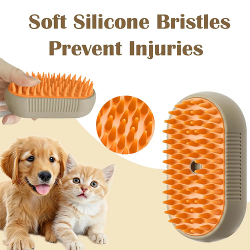 3 in 1 Pet Steam Brush | Rechargeable, Self-Cleaning, Deshedding & Massage Tool for Dogs & Cats-Final 3 Hours: 30%OFF 🔥