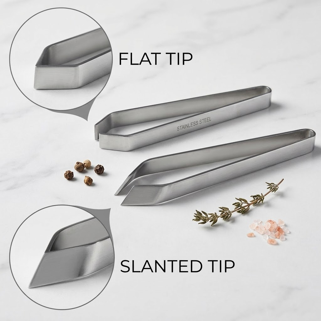 Noveliquecosh Stainless Steel Kitchen Tweezers, Multi-Functional Pig Hair Plucker, Precision Food Tongs for Removing Chicken/Duck Feathers & Fish Bones, Heavy Duty Poultry Dehairing Tool
