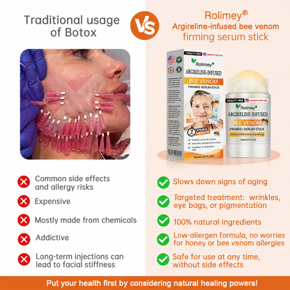 🥰Made and Shipped from the USA🇺🇸 Rolimey® Argireline-Infused Bee Venom Firming Serum Stick (⏳LAST DAY 70% OFF)✨