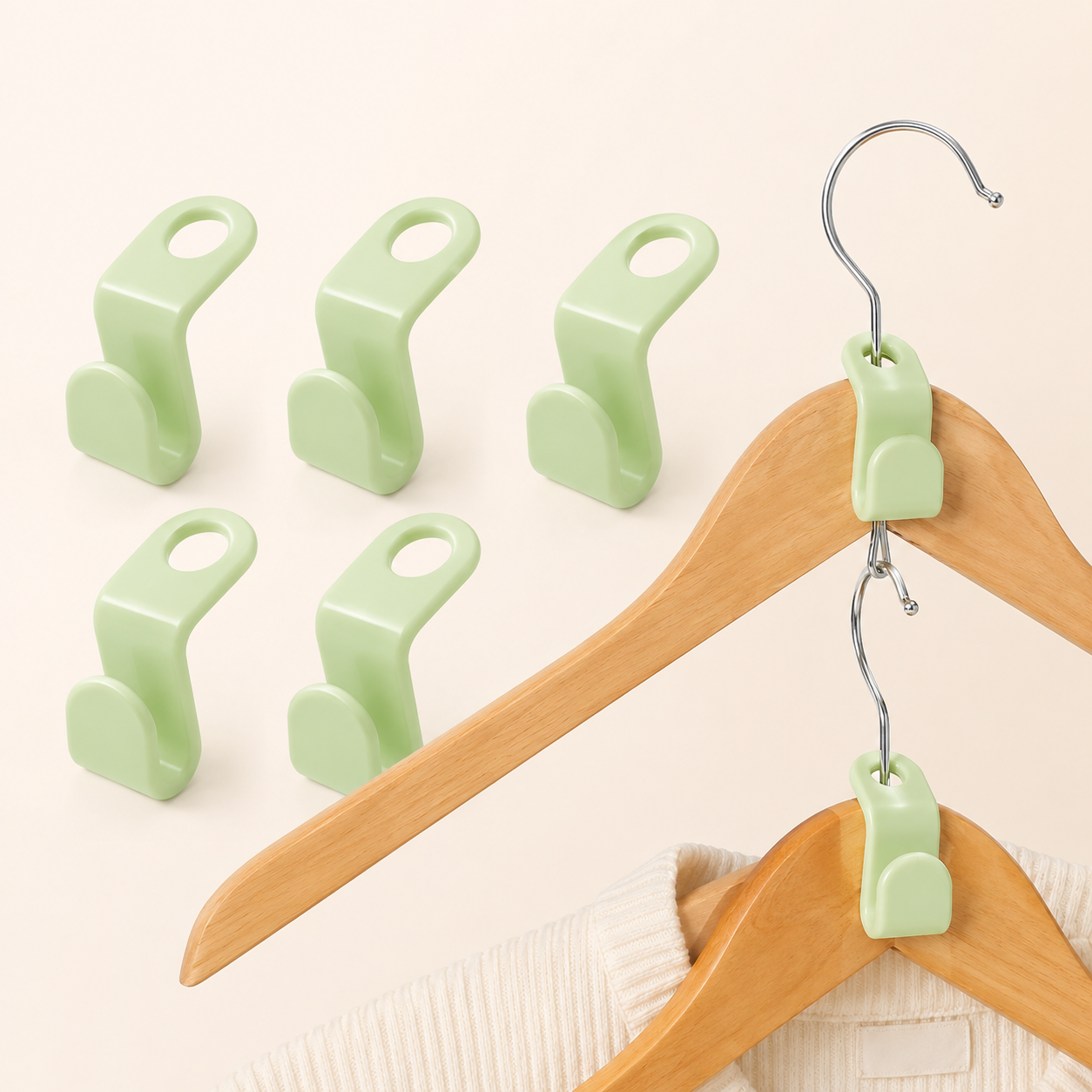 🔥 50% OFF TODAY! Space-Saving Hanger Hooks for Closets & Wardrobes