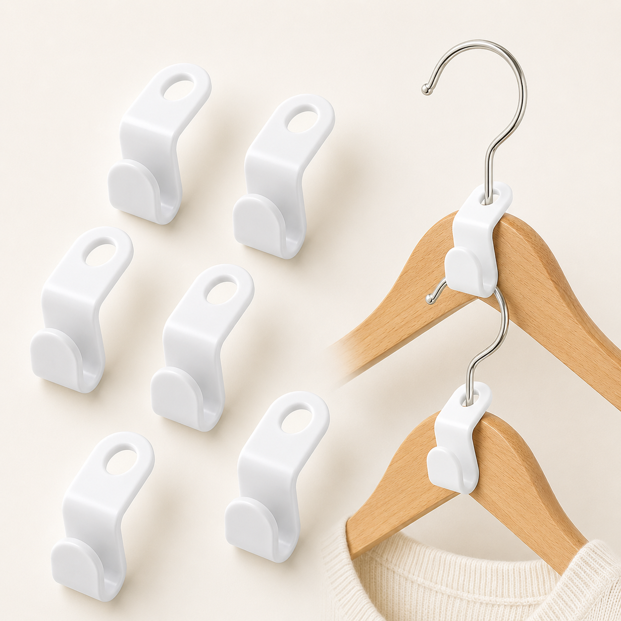 🔥 50% OFF TODAY! Space-Saving Hanger Hooks for Closets & Wardrobes