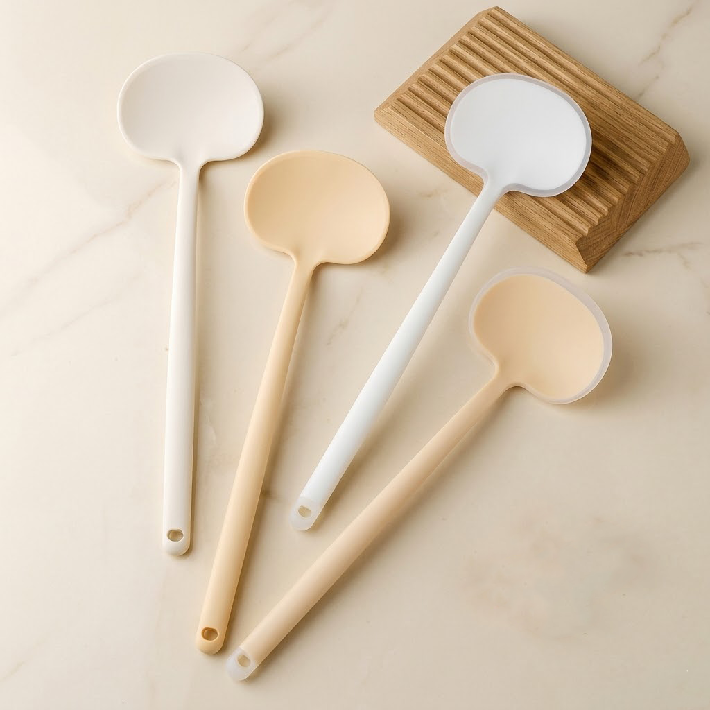 Noveliquecosh Silicone Mushroom Spatula-Ladle Hybrid, Non-Stick Heat Resistant Cooking Turner & Soup Spoon, 2-in-1 Kitchen Utensil for High Temperature Sautéing and Serving