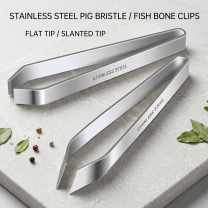 Noveliquecosh Stainless Steel Kitchen Tweezers, Multi-Functional Pig Hair Plucker, Precision Food Tongs for Removing Chicken/Duck Feathers & Fish Bones, Heavy Duty Poultry Dehairing Tool