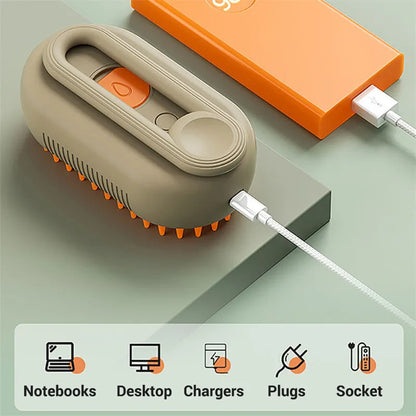 3 in 1 Pet Steam Brush | Rechargeable, Self-Cleaning, Deshedding & Massage Tool for Dogs & Cats-Final 3 Hours: 30%OFF 🔥