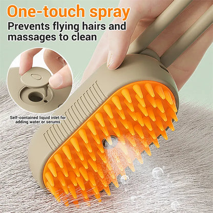 3 in 1 Pet Steam Brush | Rechargeable, Self-Cleaning, Deshedding & Massage Tool for Dogs & Cats-Final 3 Hours: 30%OFF 🔥