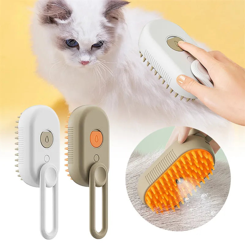 3 in 1 Pet Steam Brush | Rechargeable, Self-Cleaning, Deshedding & Massage Tool for Dogs & Cats-Final 3 Hours: 30%OFF 🔥